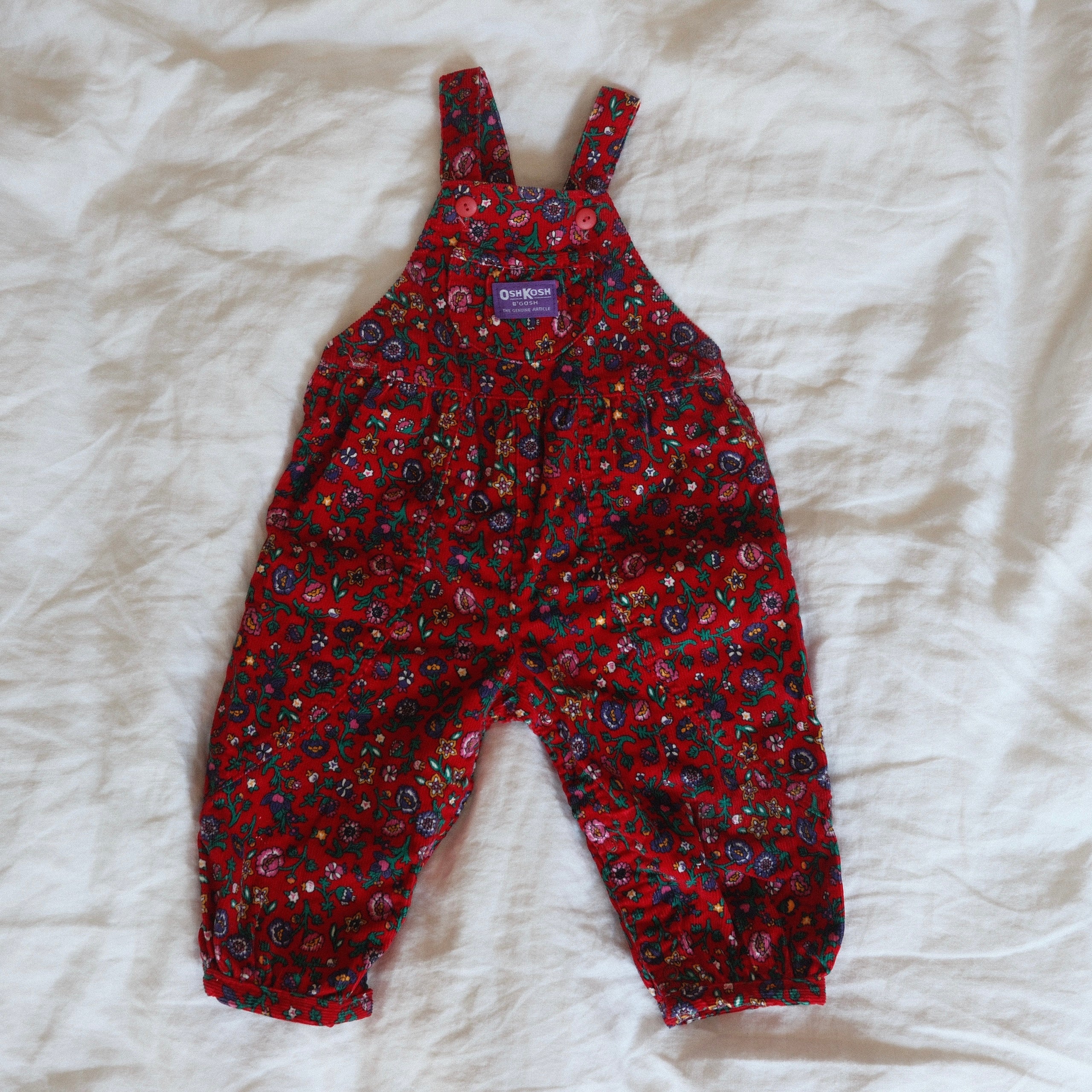 (数時間限定)vintage oshkosh レア柄 Rare Vintage Oshkosh B'Gosh Red Floral Overalls (18M) – Indy Kids